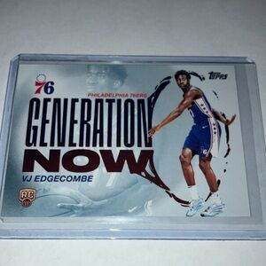 2025 Topps VJ Edgecombe Philadelphia 76ers Generation Now Rookie Card RC